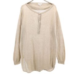 MAX MARA 맥스 마라 이탈리아제 긴팔 헨리 넥 니트 L 베이지 레이디스 헌옷