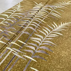 付下げ たたき染め 草花模様 着物 正絹 一つ紋 X-407