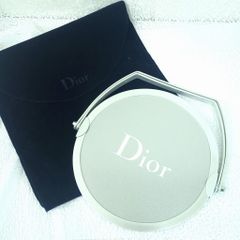 シルバーと黒の楕円形ミラー Diorノベルティ - メルカリ