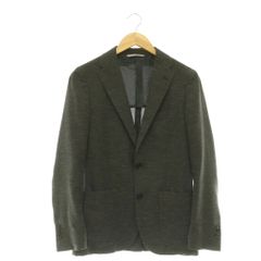 シンプリシテェ SIMPLICITE プリュス plus リネン混 背抜き テーラードジャケット シングル S グレー /HK ■OS
