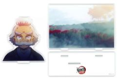 [중고]아크릴스탠드·아크릴 패널 구와시마 자오로 제3기 장면사 그대로아크릴스탠드[극장판 귀멸의 칼날 무한성편 제1장 가와자리 재래×ufotable Cafe×마치아 소비 CAFE 결전의 발포을 삭감-제3기- 善逸 vs 獪岳 곳곳에서의 싸움-그 弐-]