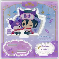 【中古】アクリルスタンド・アクリルパネル ミカサ・アッカーマン×クロミ アクリルスタンド(デフォルメ) 「進撃の巨人×サンリオキャラクターズ The 3rd Edition」