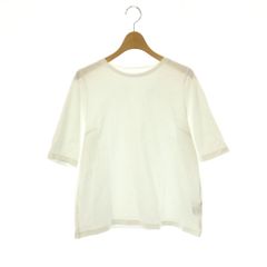 カデュネ CADUNE コットンクルーネックTシャツ カットソー 半袖 38 白 ホワイト /NR ■OS ■SH