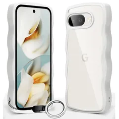【新品】 Google Pixel 9A ケース クリア スマホケース 人気 かわいい グーグル ピクセル 9a カバー 透明 軽量 おしゃれ 落下防止 （ホワイト）