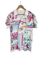 LEONARD SPORT レオナール スポーツ 花柄 総柄 半袖ポロシャツ 40 日本