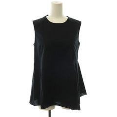 マルニ MARNI バックジップノースリーブトップス ブラウス アシメ 38 ブラック ES ■OS