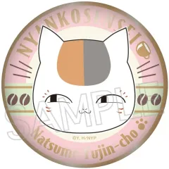 【中古】バッジ・ビンズ B.ニャンコ先生(ピンク) カフェ風缶バッジ 「夏目友人帳」