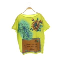ハイスポーティングギア HAI SPORTING GEAR Tシャツ カットソー 花柄 半袖 M 黄緑 /HK ■OS ■GY09