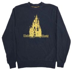 【中古】衣料雑貨 シンデレラ城(ゴールド) トレーナー ブラック Mサイズ 「ディズニー」 ウォルト・ディズニー・ワールド・リゾート限定