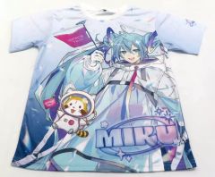 【中古】Tシャツ 初音ミク フルグラフィックTシャツ ブルー Lサイズ 「初音ミク×ラスカル 2024」