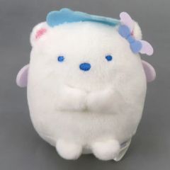 [중고] 봉제인형 마스코트·봉제인형 배지 시로쿠마 하늘색 천사 마스코트 키체인 [스미코 글래스]