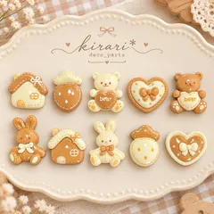 【137】1個40円　うさぎ　ハート　苺　くま　デコパーツ カボション プラパーツ ハンドメイド　資材 DIY