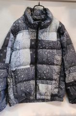 美品】ZARA バンダナ ペイズリー柄 パフジャケット ダウンジャケットS