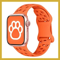 Miomg 可愛い肉球バンド Apple Watch 42mm(Series 11 10) 40mm 41mm 38mm 対応 アップルウォッチ バンドスポーツ 動物、猫、犬好きのための互? 通気性 スポーツストラップリスト シリコン製 交換バンド iWatc