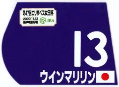 【中古】置物・装飾品 ウインマリリン(第47回エリザベス女王杯) 出走馬ミニゼッケン