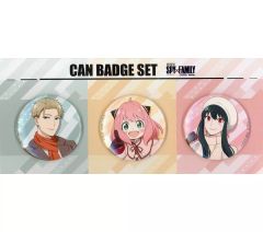 [Used] Badge Bins Forger Family (Shop Visual) Can Badge Set (Set of 3) "SPY×FAMILY CODE: White The Movie"