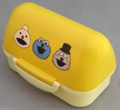 【中古】食器 イエロー おにぎりランチケース 「パペットスンスン」