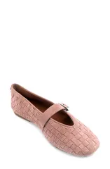 ジェントルソウルズ レディース シューズ パンプス Gentle Souls Winifred Woven Mary Jane Flat Rose Suede