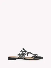ジャンヴィト ロッシ レディース シューズ サンダル Gianvito Rossi Crystal Flavia 05 Sandal Black Leather ブラック