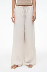 スタウド レディース ボトムス レギンス パンツ リネン STAUD Mateo Mid Rise Linen Pants Natural