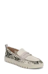 バイオニック レディース シューズ スリッポン・ローファー Vionic Uptown Hybrid Penny Loafer Cream Snake クリーム