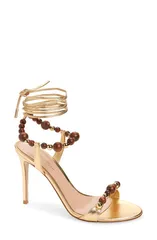 ジャンヴィト ロッシ レディース シューズ スニーカー サンダル アンクル Gianvito Rossi Wood Bead Ankle Wrap Sandal Women MEKONG