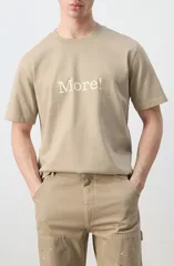 マンゴ メンズ トップス Tシャツ グラフィック MANGO x Fantastic Man More Graphic TShirt BEIGE ベージュ