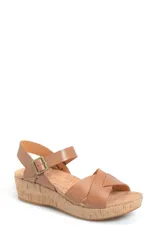コークイーズ レディース シューズ ヒール サンダル KorkEase Myrna 20 Cork Wedge Sandal Women GOLDEN SAND サンド