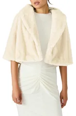スティーブ マデン レディース アウター ジャケット・ブルゾン Steve Madden Hestia Crop Faux Fur Jacket CREAM クリーム