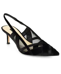 ナインウェスト レディース シューズ パンプス シアー Nine West Womens Ellite Sheer Lattice Slingback Pumps Black Velvet ブラック