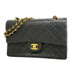 シャネル(Chanel) シャネル ショルダーバッグ マトラッセ Wフラップ Wチェーン ラムスキン ブラック レディース P3565097