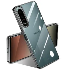 【新品】 Xperia 5 IV ケース クリア 薄型 耐衝撃 SO-54C SOG09 エスクペリア 5 IV カバー 透明 韓国 可愛い 柔軟 ワイヤレス充電対応 軽量 TPU ソフトケース 人気 保護カバー (ブラック)