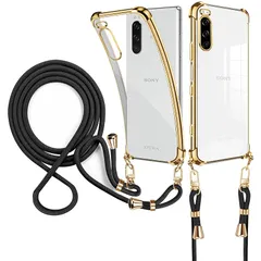 【新品】 兼容 Xperia 5 対応 ケース ショルダー 薄型 耐久性 耐衝撃 透明