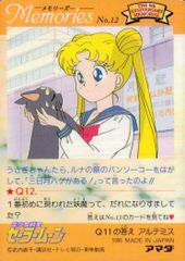 EG136 Pretty Guardian Sailor Moon Sailor Moon Memories Amada Card Usagi Luna Trading Card No.12 Amada Memories