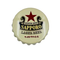 非売品 赤星壁掛け王冠 サッポロラガービール 赤星王冠 壁掛看板 1個