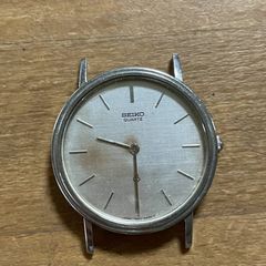 고장·부품용 제품 SEIKO 세이코 QUARTZ 7820-8020 라운드 실버 문자판 시계 본체만