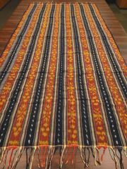 インドネシア製 イカット マルチクロス 約110×240cm フリンジ付き エスニック【イカットL】