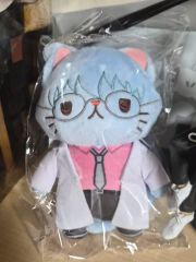 タグ付き】銀魂 猫銀時 でっかいぬいぐるみ カバンに付けられる 猫に