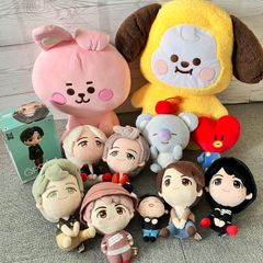 BTS TinyTAN BT21 봉제 장난감 대량 정리 판매 12 점 세트 피규어 종국 지민 마스코트 12