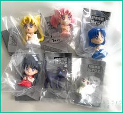 Sailor Moon Eternal Movie Hugcot 2 Complete Set (All 6 Types) - Brand New, Unused, One Unopened Mini Figure Cable Accessory.