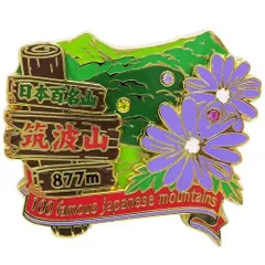 日本百名山[ピンバッジ]2段 ピンズ/筑波山 エイコー トレッキング 登山 グッズ 通販