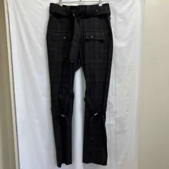23SS DAIRIKU Bondage Check Wool Slacks サイズM ブラック系 ロングパンツ ダイリク