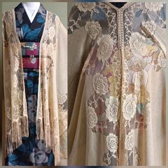 美品】有松鳴海絞り 高級浴衣 総絞り 紺 麻の葉 肩当て・居敷当て付き