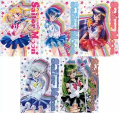 [Used] Clear File Set (5 types) A5 Original Clear File "Pretty Guardian Sailor Moon x Meiji" - Bonus item for purchasing eligible products