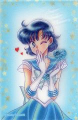 [Used] Character Card: Super Sailor Mercury (KISS ver.) "Pretty Guardian Sailor Moon x Meiji 3rd & 4th Series Clear Card A"