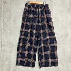 □  PUNYUS プニュズ 渡辺直美 タータン チェック起毛 パンツ PN18AW-167 38 2 紺 ◇■ レディース