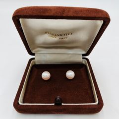 超美品　MIKIMOTO パールピアス 両耳用 中古】MIKIMOTO/ミキモト/K18/パール/ピアス/約8.6mm/両耳/M刻印