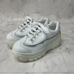 【訳あり】レースアップ 厚底 スニーカー 軽量 レディース ソール 白 プラットフォーム ダッド 6.5cm 足長 厚底 ホワイト LL (24.0～24.5cm) ft8046whllwk3