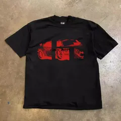 新品 送料無料 レッドレーシングカーイラスト T シャツ 車グラフィック モータースポーツ ヴィンテージ ストリート デザイン T シャツ