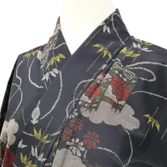 【一輝堂】紬 しつけ付 未使用品 着物 正絹 身丈約160cm 裄丈約63cm 26z09-4491